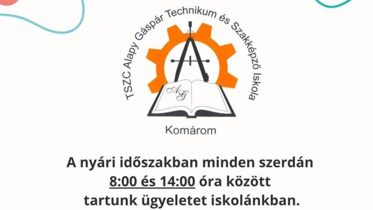 Iskolánk nyári ügyeleti rendje